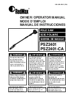 RedMax PSZ2401 Owner'S Manual preview