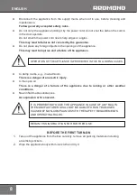 Preview for 8 page of Redmond RF-504 Instructions For Use Manual