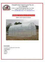 Redpath Domestic tunnelhouse Greenhouse 2.74 Manual preview