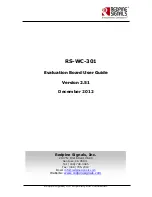 Preview for 1 page of Redpine Signals RS-WC-301 User Manual