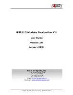 Redpine Signals RS9113 EVB User Manual preview