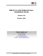 Preview for 1 page of Redpine Signals RS9113 Installation Manual