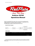 RedPlate RedLine 50 Operation Manual preview