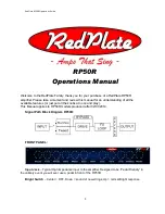 Preview for 1 page of RedPlate RP50R Operation Manual