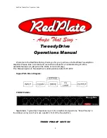 Preview for 1 page of RedPlate TweedyDrive Operation Manual