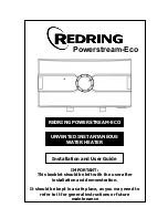 Redring 10.8kW Powerstream-Eco Installation And User Manual preview