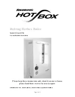 Preview for 1 page of Redring Hotbox L318 User And Installer Instructions