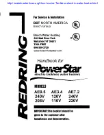 Redring PowerStar AE3.4 110V Handbook preview