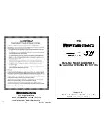 Redring Professional SB Installation & Operating Instructions Manual preview