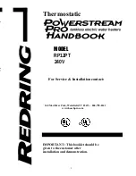 Preview for 1 page of Redring RP12PT Handbook