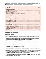 Preview for 2 page of Redring SB2 Installation & Operating Instructions Manual