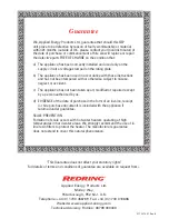 Preview for 12 page of Redring SB2 Installation & Operating Instructions Manual