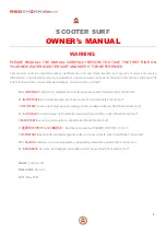 Preview for 1 page of RedShark Bikes SCOOTER SURF Owner'S Manual