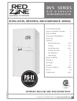 Preview for 1 page of RedZone DVS1000 Installation, Operation And Maintenance Manual