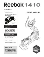 Reebok 1410 Elliptical Manual preview