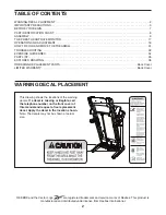 Preview for 2 page of Reebok 1410 Treadmill Manual