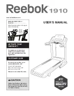 Reebok 1910 Treadmill Manual preview