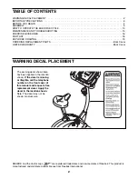 Preview for 2 page of Reebok 365 TR exercise cycle RBEX71507.0 User Manual