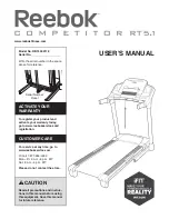 Предварительный просмотр 1 страницы Reebok Competitor Rt 5.1 Treadmill User Manual