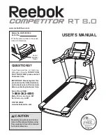 Предварительный просмотр 1 страницы Reebok Competitor Rt 8.0 Treadmill Manual