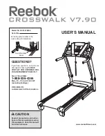 Предварительный просмотр 1 страницы Reebok Crosswalk V 7.9 Treadmill Manual