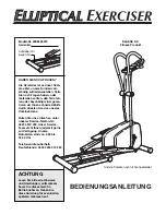 Reebok Elliptical Exerciser (German) Bedienungsanleitung preview