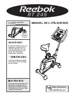 Reebok EXERCISE CYCLE RBEX49840 (French) Manuel De L'Utilisateur preview