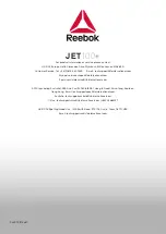 Предварительный просмотр 64 страницы Reebok JET100+ User Manual