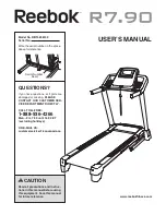 Reebok R7.90 Treadmill Manual preview