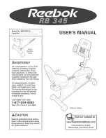 Reebok RB 345 User Manual предпросмотр