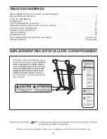 Preview for 2 page of Reebok RBTL69608.0 (French) Manuel De L'Utilisateur