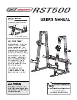 Reebok Rst500 Bench Manual preview