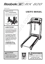 Предварительный просмотр 1 страницы Reebok RX 820 User Manual