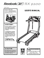 Reebok RX 9200 User Manual preview