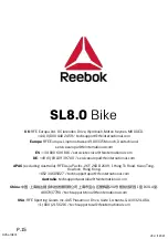 Preview for 16 page of Reebok SL8.0 User Manual