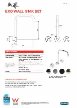 Reece Milli EXO WALL SINK SET Quick Start Manual preview