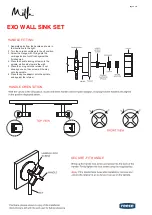 Preview for 4 page of Reece Milli EXO WALL SINK SET Quick Start Manual