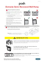 Preview for 2 page of Reece Posh Domaine Semi-Recessed Wall Hung Installation Instructions Manual