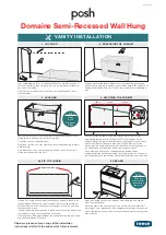 Preview for 3 page of Reece Posh Domaine Semi-Recessed Wall Hung Installation Instructions Manual