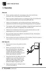 Preview for 10 page of Reechcraft PowerLift PL20 Operators Safety Manual