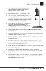 Preview for 13 page of Reechcraft PowerLift PL20 Operators Safety Manual