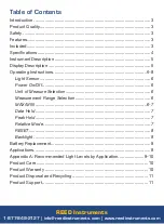 Preview for 2 page of Reed Instruments 800837005373 Instruction Manual