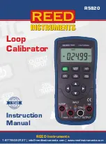 Reed Instruments R5820 Instruction Manual предпросмотр