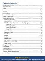 Preview for 2 page of Reed Instruments R9920 Instruction Manual