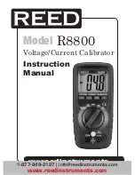 Preview for 1 page of REED R8800 Instruction Manual