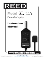 Предварительный просмотр 1 страницы REED SL-417 Instruction Manual