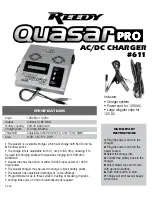 Reedy Quasar Pro 611 Quick Start Instructions предпросмотр