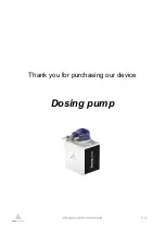 Preview for 1 page of Reef Factory Dosing pump Device Manual