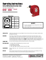 ReelCraft 5400 OHP Operating Instructions Manual preview