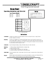 ReelCraft 5400 OLP Operating Instructions And Parts List предпросмотр